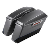 HR3 Gauntlet Gray Metallic / Vivid Black Hard Saddlebags (Regular) For 14-23 Harley Touring